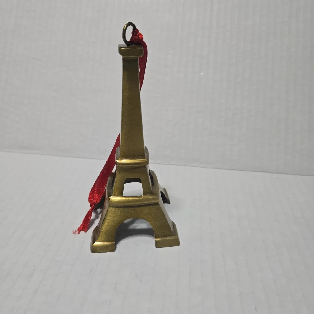 Brass Eiffel Tower Christmas Ornament Paris FR
